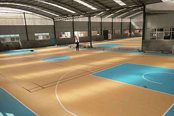 地方室内硅pu篮球体育训练场交付