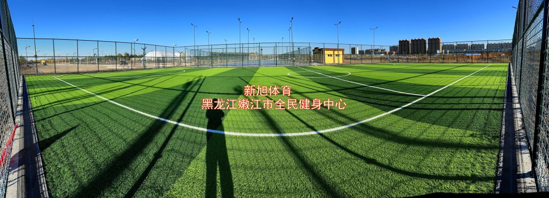 黑龙江全民健身中心人造草坪足球场施工完工