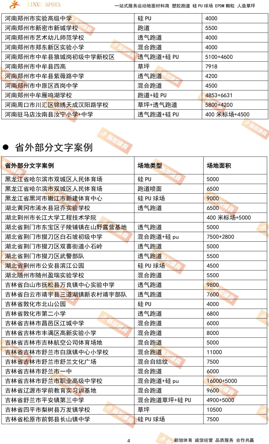 新旭体育省外塑胶跑道硅pu案例