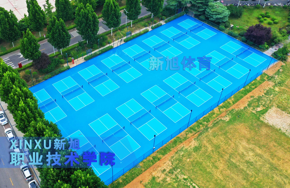 新旭体育职业技术学院硅pu篮球场建设施工